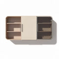 Storage cabinet with sliding doors made of engineered wood 60 x 30 x 15cm