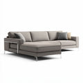 Sectional sofa with modern design in gray fabric 230 x 150 x 85cm