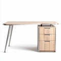 Modern wooden office desk with metal frame and three storage drawers 150 x 80 x 75cm